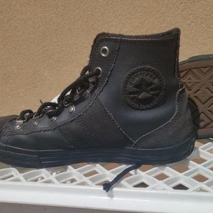 Leather Converse High Tops